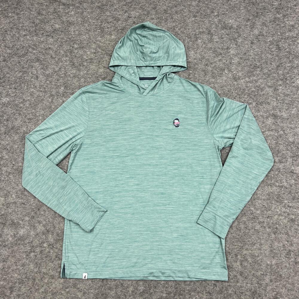 Johnnie-O X Swag Golf Hoodie Mens M Green Talon Featherweight Performance Casual